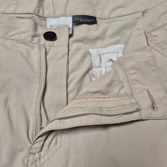 Columbia Mens Size 38W Cargo Shorts Beige Omni Shade Sun Protection Outdoor - Picture 6 of 6